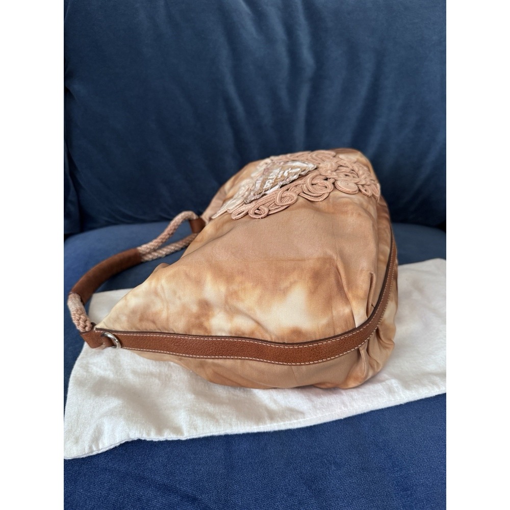 PRADA Vintage Nylon Tie Dye Knot Embellished Rope hobo Bag - Picture 7 of 10